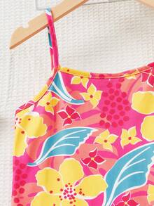 SHEIN 女孩印花吊帶連衣裙 - 彩色 - 查看 3