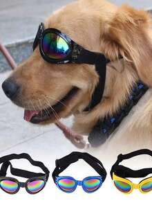 1pc Dog Windproof Glasses, Foldable Random Color Pet Sunglasses For Outdoor - Multicolor - View 2
