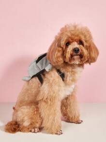 1入組烏龜設計寵物可愛灰色的滌綸寵物包適用於寵物 - 灰色 - 查看 3