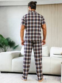 Bộ PJ bỏ túi in họa tiết kẻ sọc / Bộ đồ ngủ - Nhiều màu - Xem 2