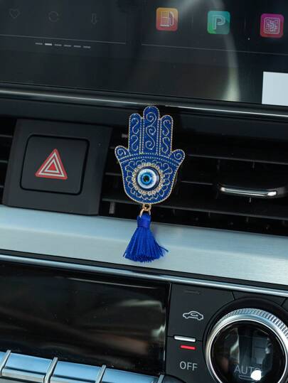 1入組法蒂瑪之手細節鋅合金汽車出風口夾