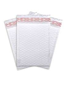 20pcs Honeycomb Textured Bubble Mailer, White PE Waterproof Packaging Bag For Household Back To School