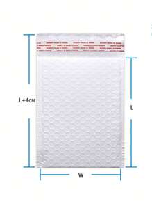20pcs Honeycomb Textured Bubble Mailer, White PE Waterproof Packaging Bag For Household Back To School