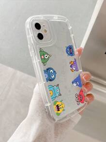 Cartoon Monster Print Clear Phone Case,International Version, Not The Domestic Version - Clear - View 5