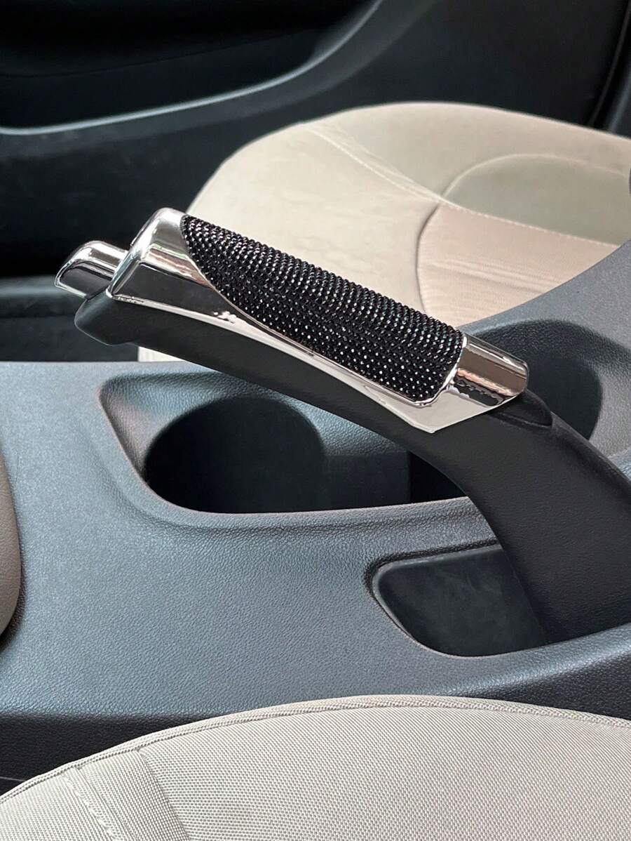1入組水鑽裝飾汽車手剎罩 - 黑色 - 查看 1