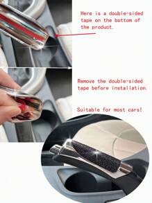 1入組水鑽裝飾汽車手剎罩 - 黑色 - 查看 3