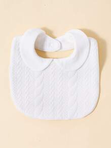 Baby Solid Bib - White - View 1