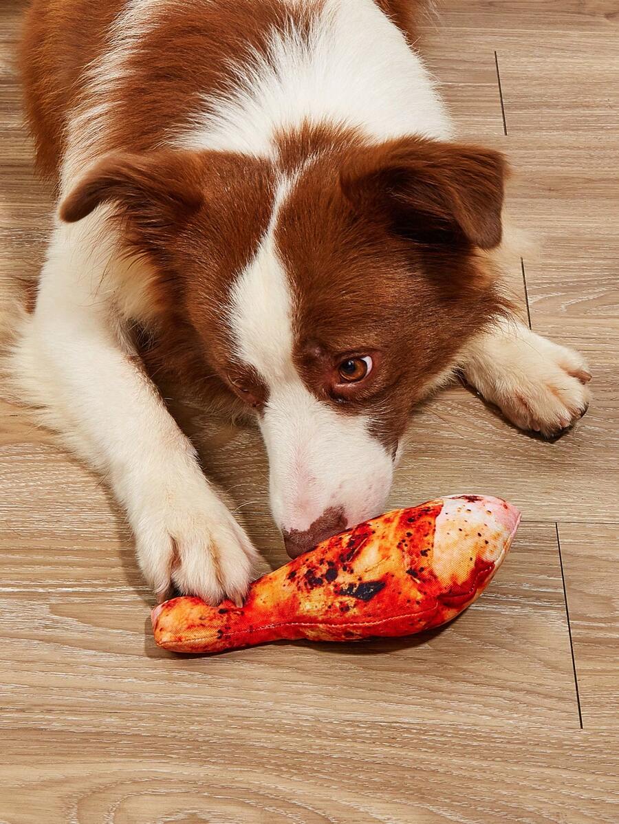 1pc Chicken Design Pet Sound Toy, Modern Fabric Pet Toy For Pet - Burnt Orange - View 1