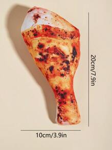 1pc Chicken Design Pet Sound Toy, Modern Fabric Pet Toy For Pet - Burnt Orange - View 2