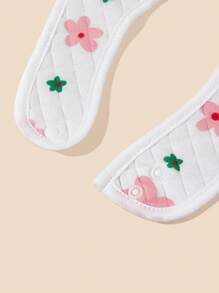 3入組隨機嬰兒花和兔子圖案圍兜 - 彩色 - 查看 8