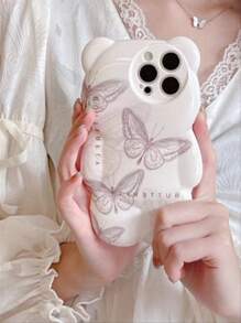 Butterfly Pattern Phone Case - Pink - View 2