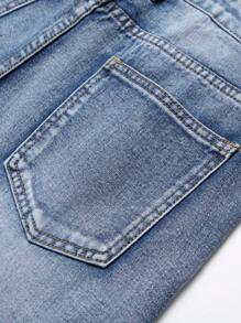 Nam Quần short Denim Bông Rách Frayed - Rửa nhẹ - Xem 3