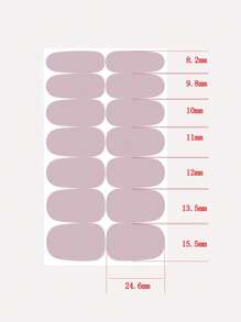 Solid Color Nail Polish Strips, 1sheet Nail Art Sticker & 1pc Nail File, Manicure Kits for Women Girls - Grey - View 3