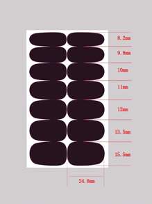 Solid Color Nail Polish Strips, 1sheet Nail Art Sticker & 1pc Nail File, Manicure Kits for Women Girls - Burgundy - View 4