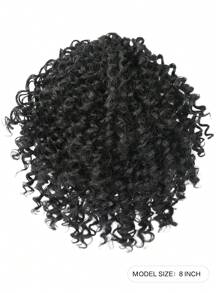 Afro Phồng Dây Rút Đuôi Ngựa Cực Ngắn Tổng Hợp Phần Mở Rộng Cho Nữ - màu đen - Xem 2