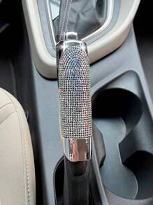 1 pieza Cubierta de freno de mano de coche con diseño de diamante de imitación - Multicolor - Ver 2