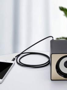 1入組3.5毫米音頻輸入介面車數據線 - 黑色 - 查看 5