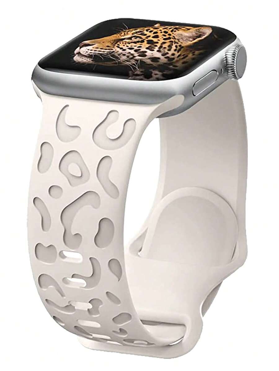 Dây đeo đồng hồ silicon tương thích với Apple Watch - Màu be - Xem 1