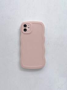 1 funda para teléfono con diseño de onda rosa claro compatible con Apple/Samsung/xiaomi - Rosa Pálido - Ver 2