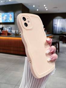 1 funda para teléfono con diseño de onda rosa claro compatible con Apple/Samsung/xiaomi - Rosa Pálido - Ver 3