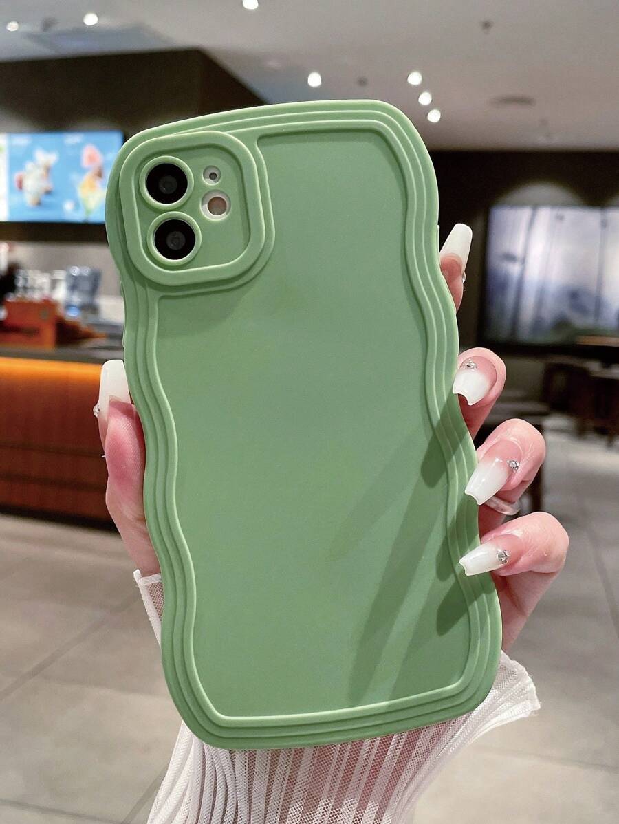 Vỏ điện thoại Matcha Green Wave Design Tương thích với Apple/samsung/redmi - Màu xanh Bạc hà - Xem 1