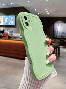 Vỏ điện thoại Matcha Green Wave Design Tương thích với Apple/samsung/redmi - Màu xanh Bạc hà - Xem 3