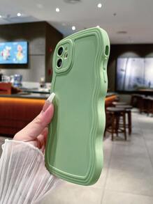 Vỏ điện thoại Matcha Green Wave Design Tương thích với Apple/samsung/redmi - Màu xanh Bạc hà - Xem 4