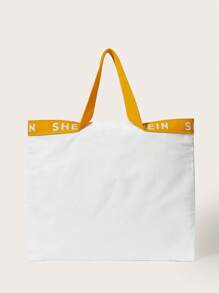 SHEIN Cartoon Pattern Tote Bag - Yellow - View 2