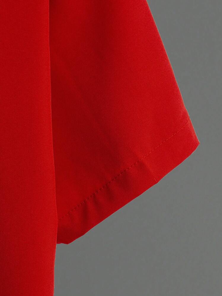 Manfinity Homme Homme Chemise à applique (sans t-shirt) - Rouge - Voir 4