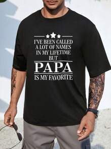 Manfinity LEGND Men Plus Slogan Graphic Tee - Black - View 1