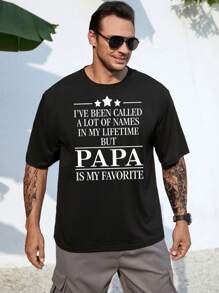 Manfinity LEGND Men Plus Slogan Graphic Tee - Black - View 4