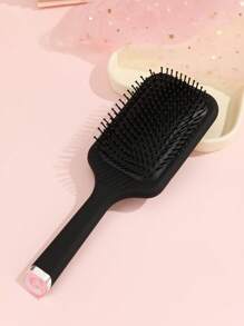 手持氣墊梳,1入組塑膠梳子黑色方形大氣囊梳子防纏結髮梳適合所有髮質 - 黑色 - 查看 5