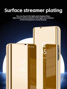 Bao da dạng gương lật Dòng tương thích với Apple 11/12/13/14/15promax, Xiaomi/Redmi Note13/12, Galaxy/Samsung S22/S23/S24u/A14/A24/A34/A35/A54/A55 và các mẫu khác. - Vàng - Xem 4