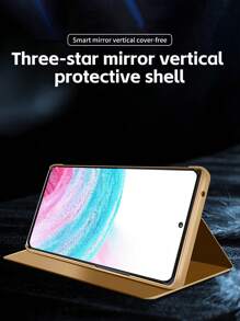 Bao da dạng gương lật Dòng tương thích với Apple 11/12/13/14/15promax, Xiaomi/Redmi Note13/12, Galaxy/Samsung S22/S23/S24u/A14/A24/A34/A35/A54/A55 và các mẫu khác. - Vàng - Xem 9