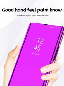 翻盖皮套镜面系列兼容 11/12/13/14/15 Pro Max，兼容小米，兼容 Redmi Note 13/12，兼容三星 Galaxy S22/S23/S24u、A14/A24/A34/A35/A54/A55 等型号 - 紫色 - 查看 5