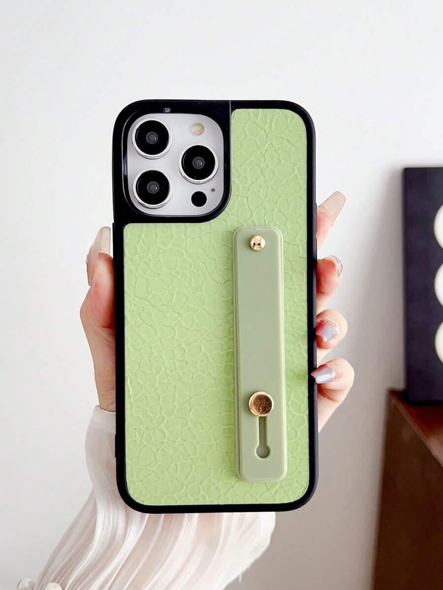 Textured Phone Case With Push Pull Holder - Multicolor - View 1