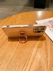 Ốp điện thoại mạ điện có vòng giữ điện thoại, phiên bản quốc tế, không phải phiên bản nội địa. - Hồng - Xem 5