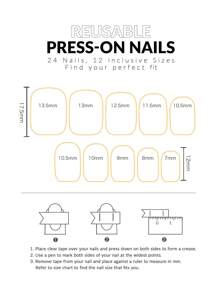 Elevate Your Style With 24pcs Short Square Leaf Pattern Full Cover Fake Nail Press On Nails Manicure Kit Nail Supplies - Multicolor - View 3