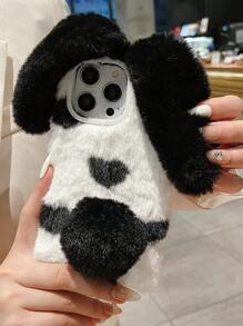 Rabbit Design Plush Phone Case - Multicolor - View 4