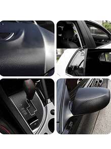 1入組30X127cm碳纖維紋理質感車膜 - 黑色 - 查看 8
