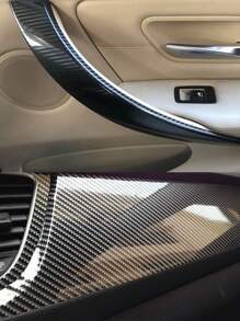 1pc 10 X 100 CM 5D Carbon Fiber Textured Car Film - Black - View 7