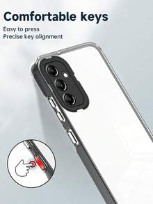 Vỏ điện thoại trong suốt có khung tương phản - màu đen - Xem 7