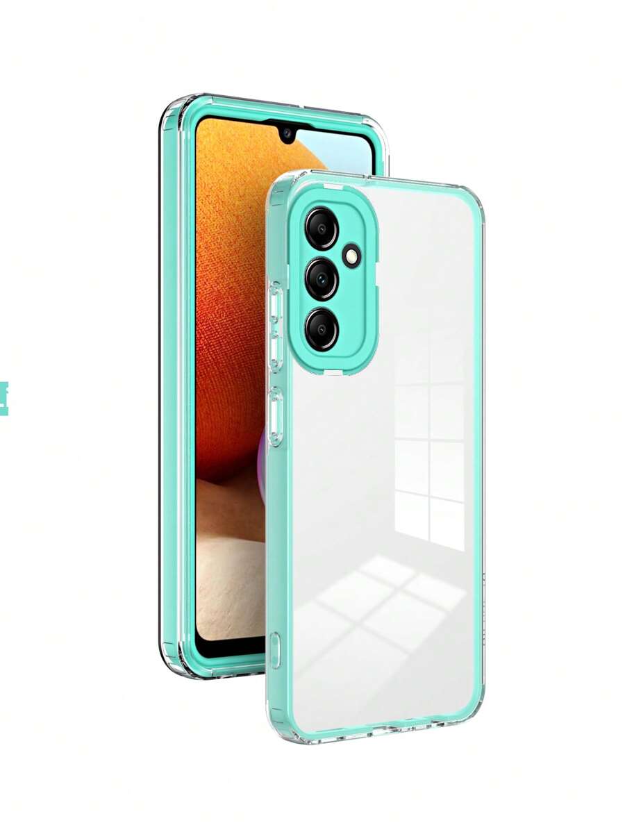 三合一邊框拼接透明手機殼 - 綠色 - 查看 1