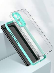 三合一邊框拼接透明手機殼 - 綠色 - 查看 2