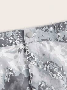 SHEIN EZwear 迷彩印花翻蓋口袋工裝裙 - 彩色 - 查看 3