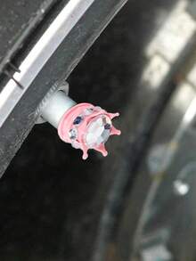 4入組水鑽裝飾王冠形狀汽車輪胎氣門嘴蓋 - 彩色 - 查看 5