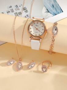 DISU Bộ Đồng hồ Pha lê kim cương Khác - trắng - Xem 1