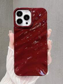 Apple Glitter Soft TPU Phone Case With Glossy Coating, Compatible With IPhone 14 Pro Max / 13/12/11 (6.1-Inch), IPhone 15 Pro Max / 15 Pro / 15 (6.7-Inch) - Burgundy - View 4