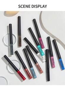 凝膠眼線筆，12 件防水霜凝膠眼線筆持久眼線筆套裝眼線筆 Y2K 化妝美容化妝品 - 01 Black - 查看 5