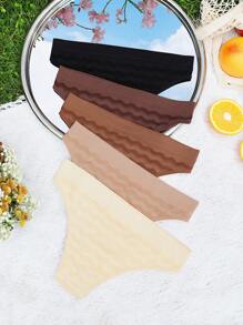 5 piezas Calzoncillos liso simple unicolor - Multicolor - Ver 2